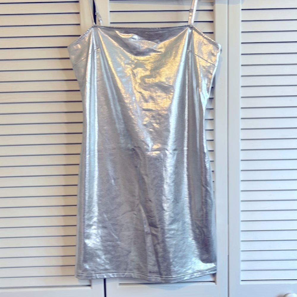 Silver mini dress from forever 21 New Years dress sparkly